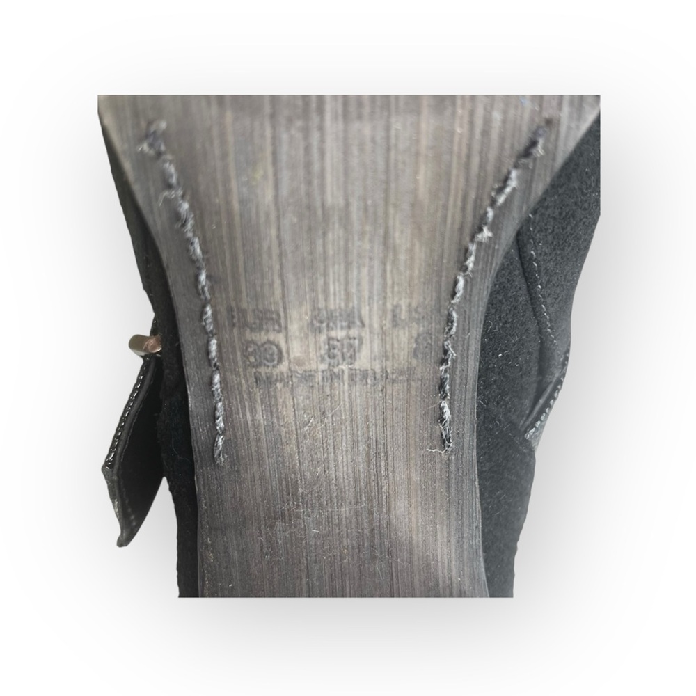Paula Bahia ✿ Suede Double Buckle Wrap Strap Engineer Boots ✿ Black ✿ 39 8.5 9M - Picture 13 of 16